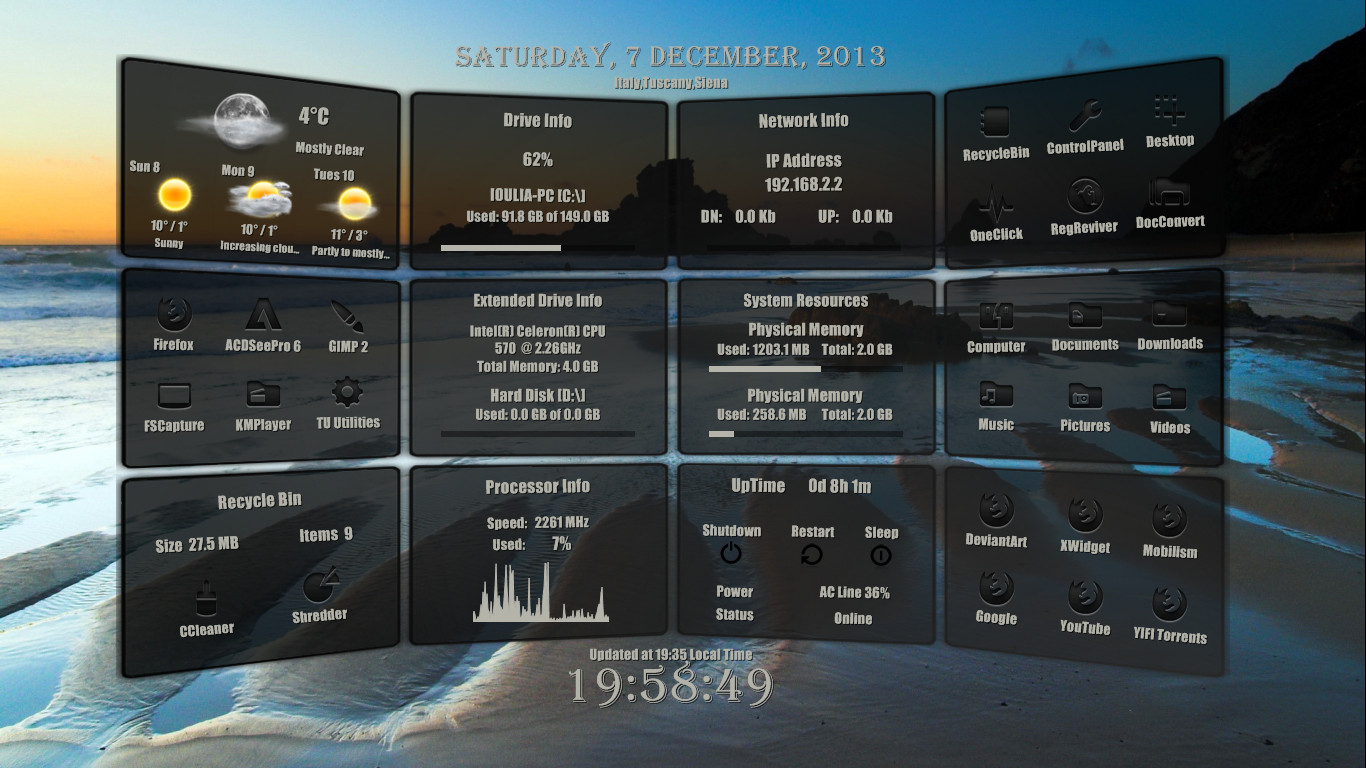 Analog Temperature Humidity Clock for xwidget by Jimking on DeviantArt