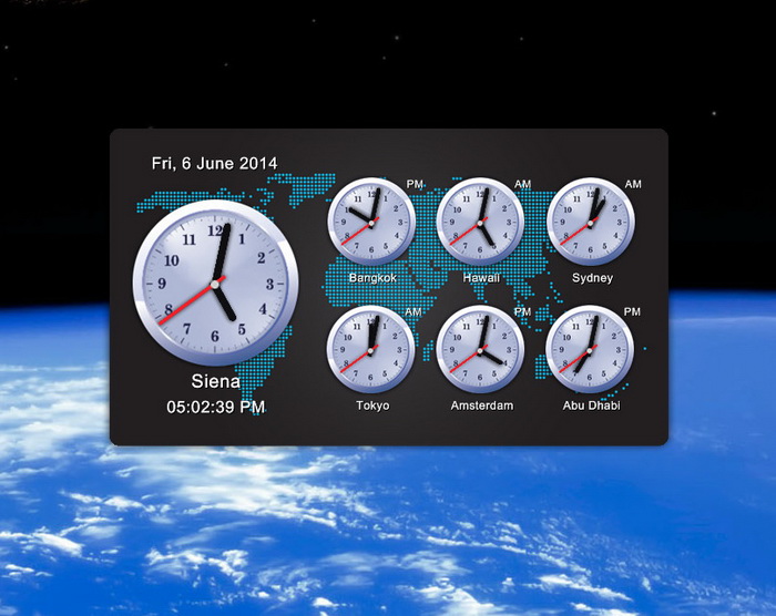 Accuweather Desktop Widget With Clock