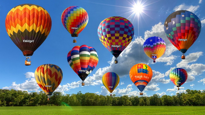 Air Balloon Shortcut 2_XWidget Download WebSite. Live Wallpaper ,Widget,gadget,dashboard,rainmeter,dock,weather,customization