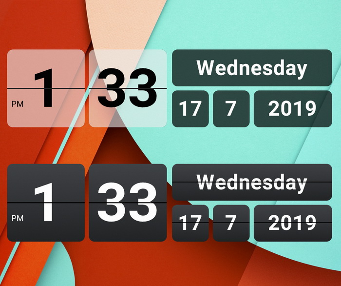 rainmeter flipclock