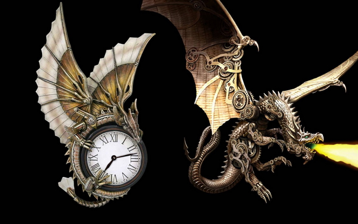 10 10 час дракона. Стимпанк дракон. Часы с драконом. Стимпанк-дракон 3d. Детские часы с драконом.